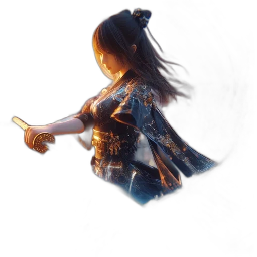 dress, weapon, staff, sword transparent PNG cut-out