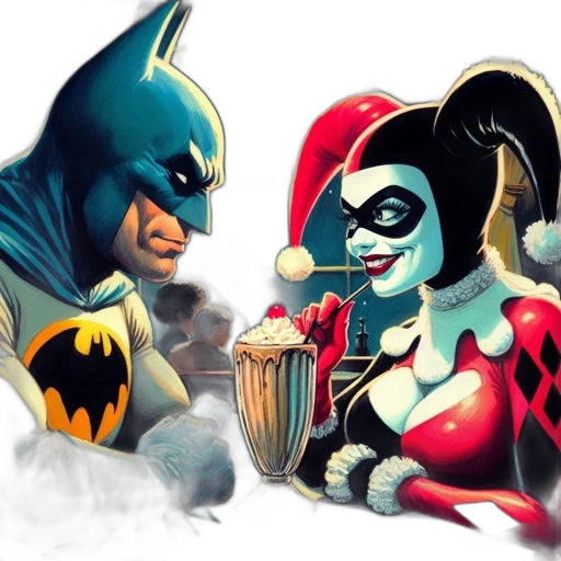 comic book art, concept art, fantasy art, batman transparent PNG cut-out