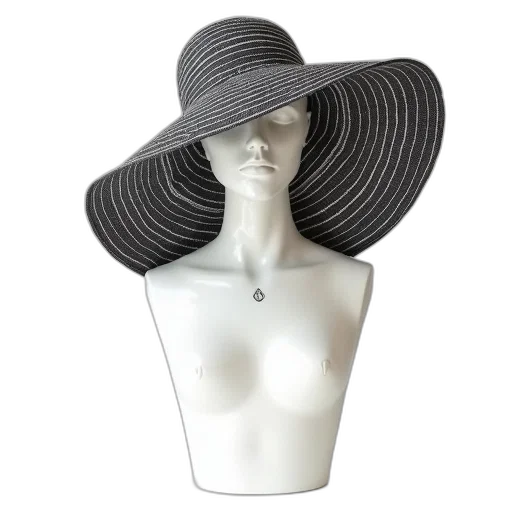 hat, jewelry, mannequin, large transparent PNG cut-out