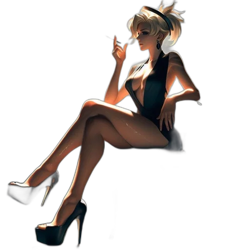 dress, staff, shoes, concept art transparent PNG cut-out