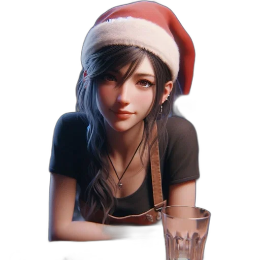 hat, face, dress, photorealistic transparent PNG cut-out