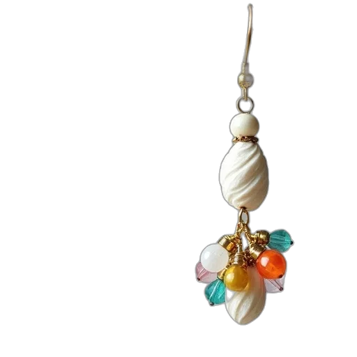 jewelry, pair, white, cowrie transparent PNG cut-out
