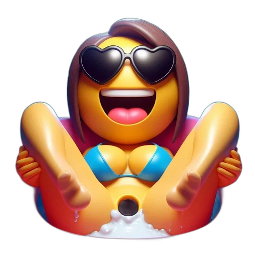 3d render, animated, female, emoticon transparent PNG cut-out