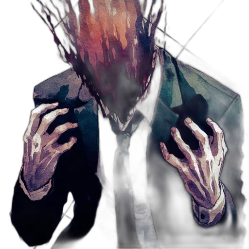 mask, face, creature, jacket transparent PNG cut-out