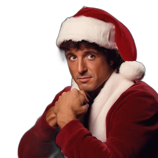 man, santa, claus, outfit transparent PNG cut-out