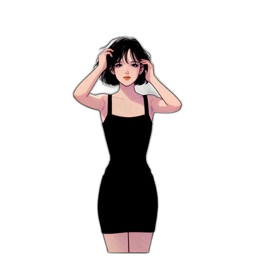 dress, hat, cartoon, concept art transparent PNG cut-out