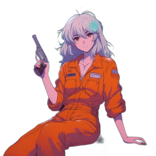 staff, weapon, jacket, robot transparent PNG cut-out