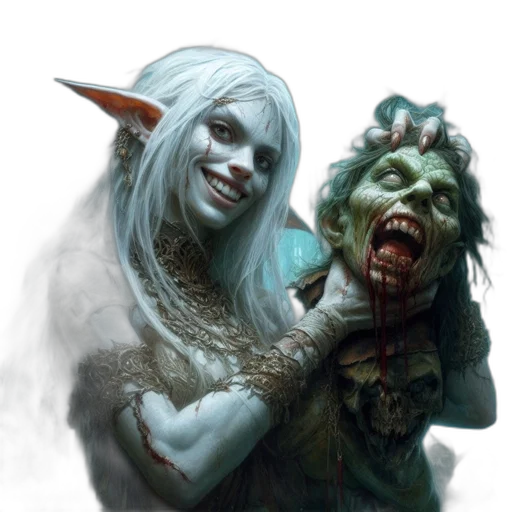 face, fantasy art, concept art, photorealistic transparent PNG cut-out