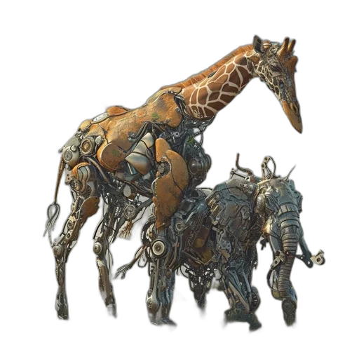 animal, creature, dragon, robot transparent PNG cut-out