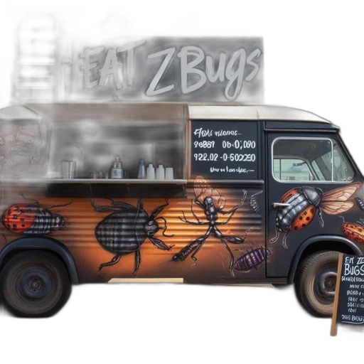 concept art, 3d render, insect-themed, food transparent PNG cut-out