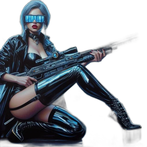 weapon, jacket, cyberpunk, concept art transparent PNG cut-out