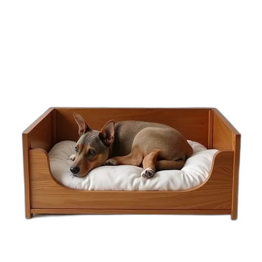 furniture, wooden, pet, bed transparent PNG cut-out