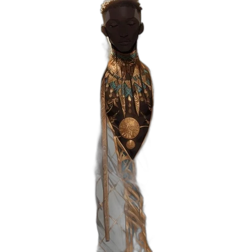 dress, staff, jewelry, crown transparent PNG cut-out