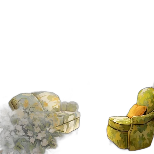 furniture, photorealistic, 3d render, concept art transparent PNG cut-out