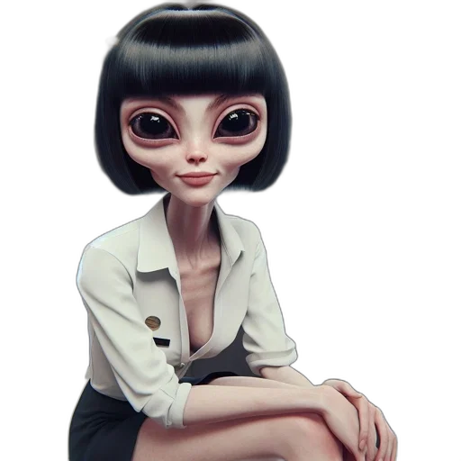 robot, dress, creature, face transparent PNG cut-out