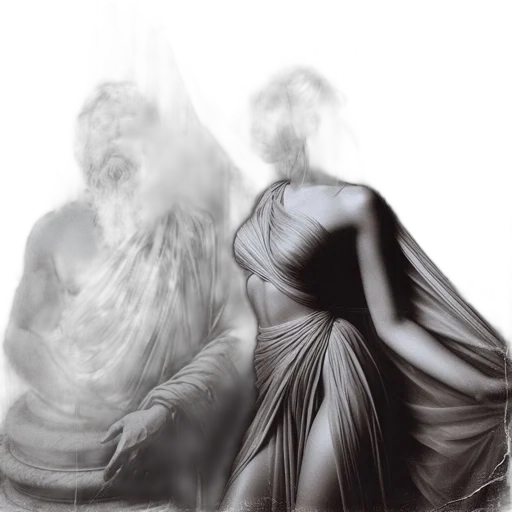 dress, mask, hair, fantasy art transparent PNG cut-out