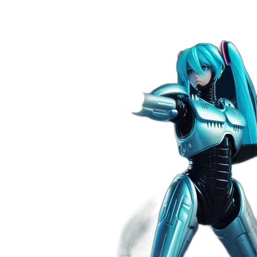 robot, 3d render, concept art, cyberpunk transparent PNG cut-out