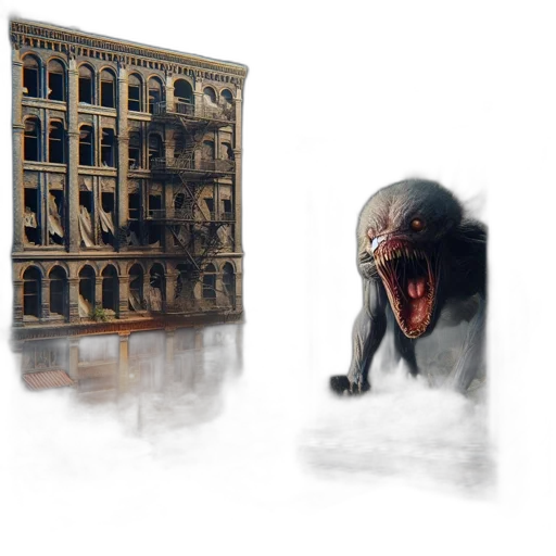 building, creature, face, mask transparent PNG cut-out
