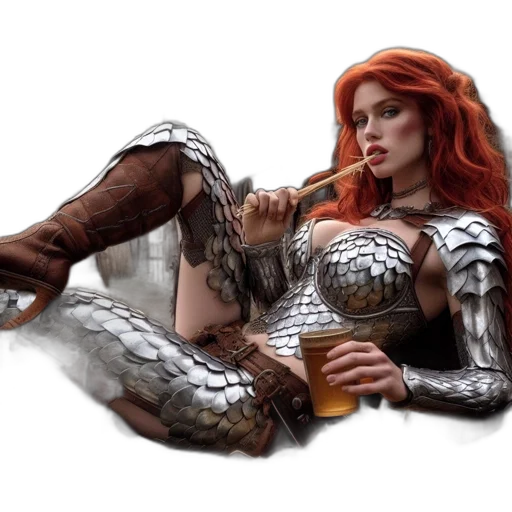 comic book art, fantasy art, concept art, 3d render transparent PNG cut-out