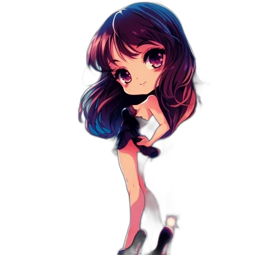 dress, hair, shoes, anime transparent PNG cut-out
