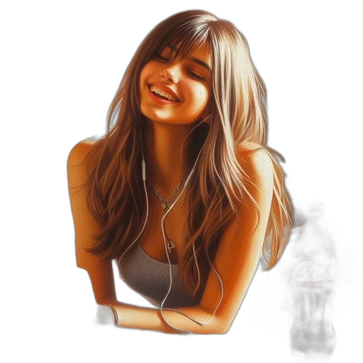 face, photorealistic, oil painting, concept art transparent PNG cut-out