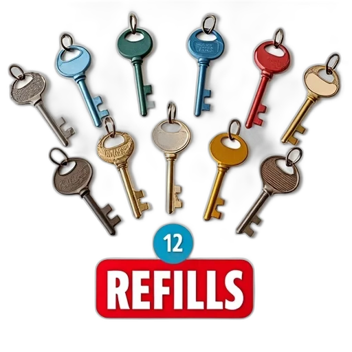 set, keys, different, colors transparent PNG cut-out