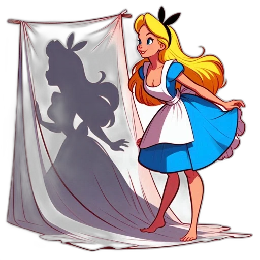 dress, concept art, cartoon, comic book art transparent PNG cut-out