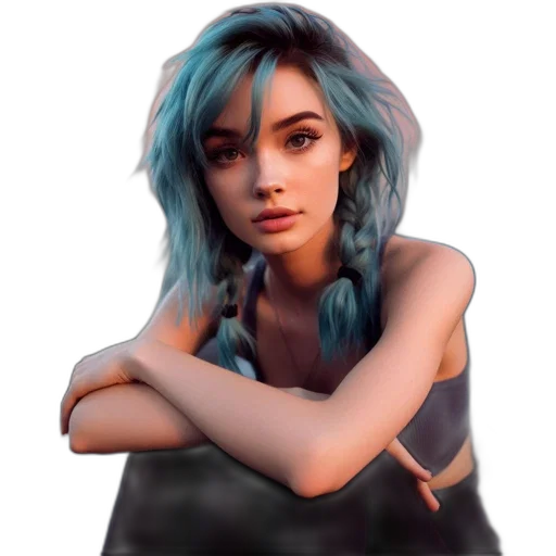 face, dress, robot, hair transparent PNG cut-out