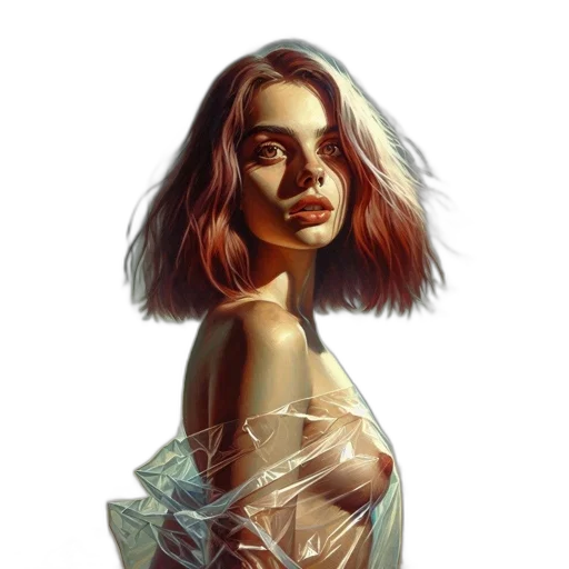 dress, face, mask, hair transparent PNG cut-out