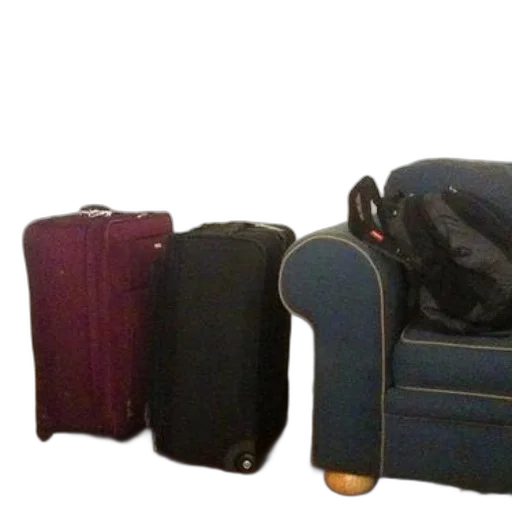 furniture, dark, two, suitcases transparent PNG cut-out