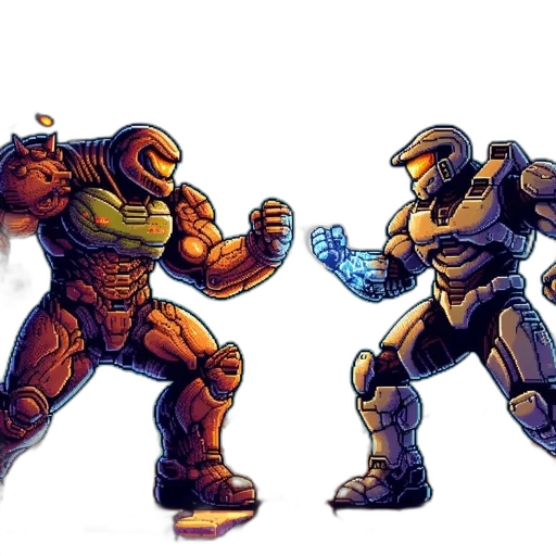 concept art, comic book art, pixel art, fantasy art transparent PNG cut-out