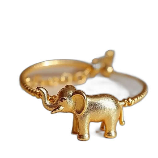 jewelry, golden, gold, elephant transparent PNG cut-out