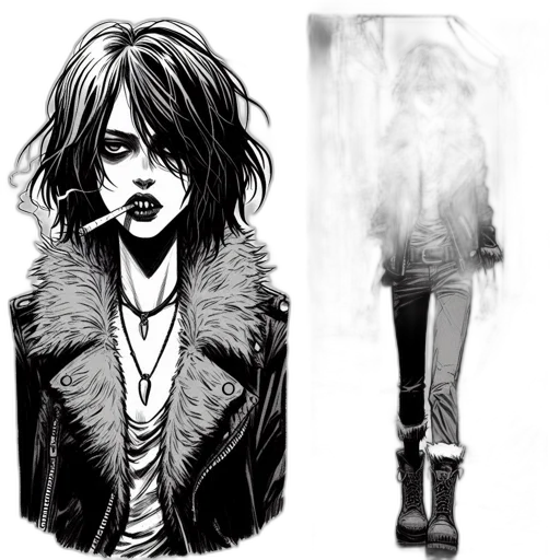 jacket, comic book art, concept art, fantasy art transparent PNG cut-out