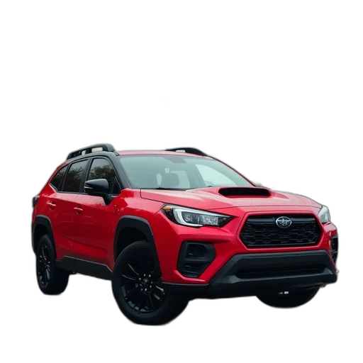 car, 3d render, red, suv transparent PNG cut-out