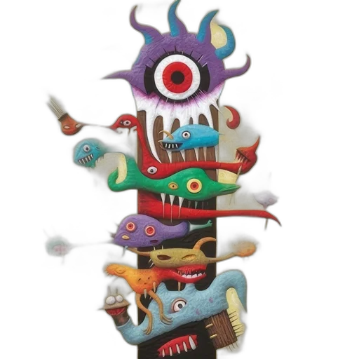 staff, robot, mask, creature transparent PNG cut-out