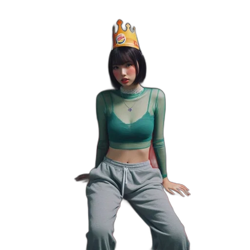 crown, jacket, creature, concept art transparent PNG cut-out