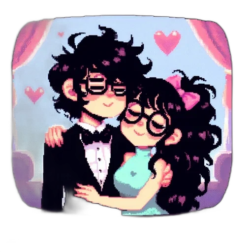 pixel art, cartoon, concept art, vaporwave transparent PNG cut-out