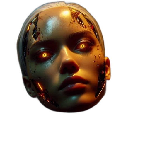 robot, face, mask, jewelry transparent PNG cut-out