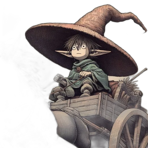hat, dragon, weapon, staff transparent PNG cut-out