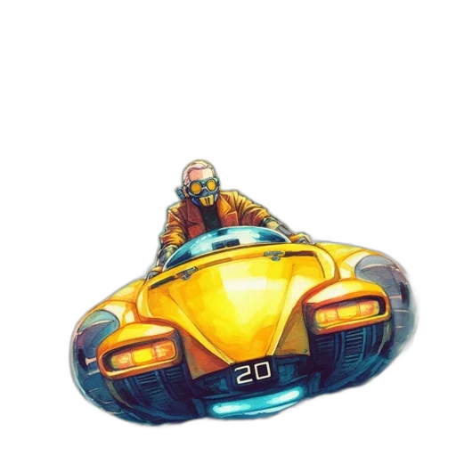 car, jacket, robot, concept art transparent PNG cut-out