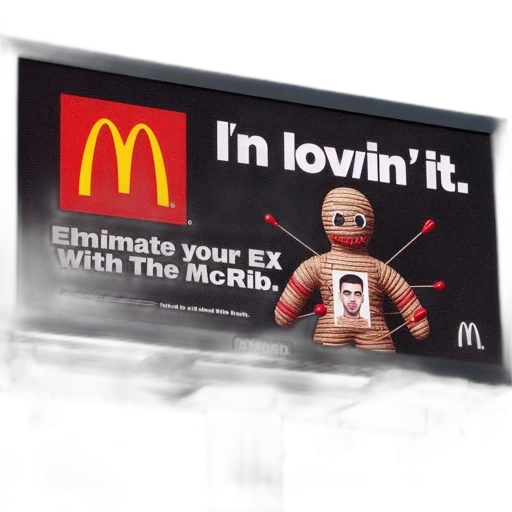 robot, food, 3d render, mcdonald transparent PNG cut-out