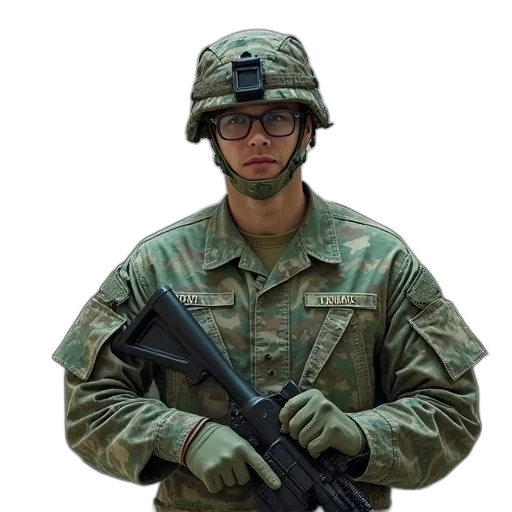 staff, weapon, face, jacket transparent PNG cut-out