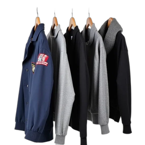 jacket, dark, monochrome, collection transparent PNG cut-out
