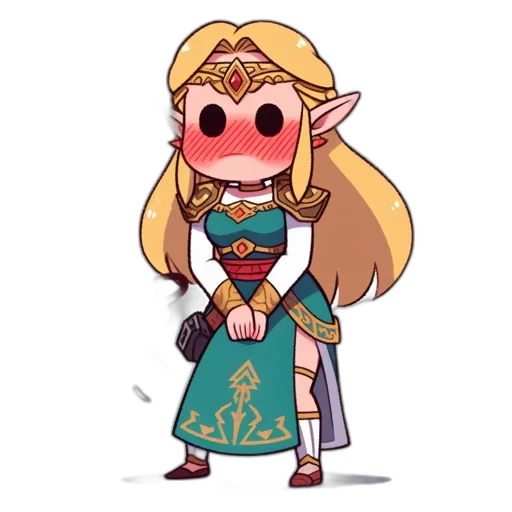 dress, staff, crown, weapon transparent PNG cut-out