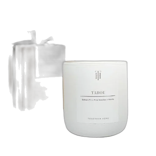 white, candle, labeled, tahoe transparent PNG cut-out