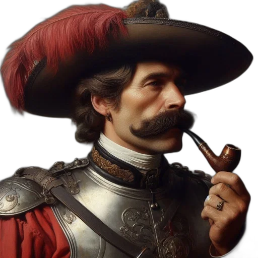 hat, staff, face, sword transparent PNG cut-out