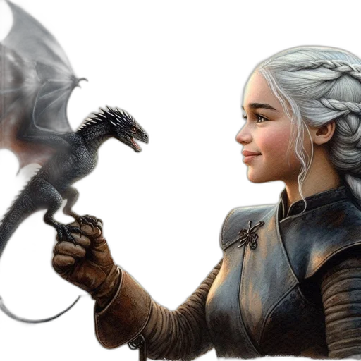 dragon, fantasy art, concept art, photorealistic transparent PNG cut-out