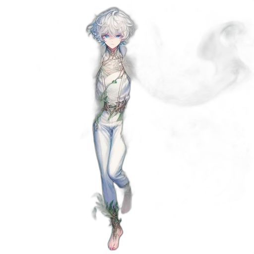 dress, creature, staff, mask transparent PNG cut-out
