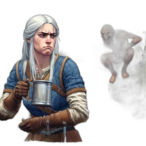 staff, face, creature, weapon transparent PNG cut-out