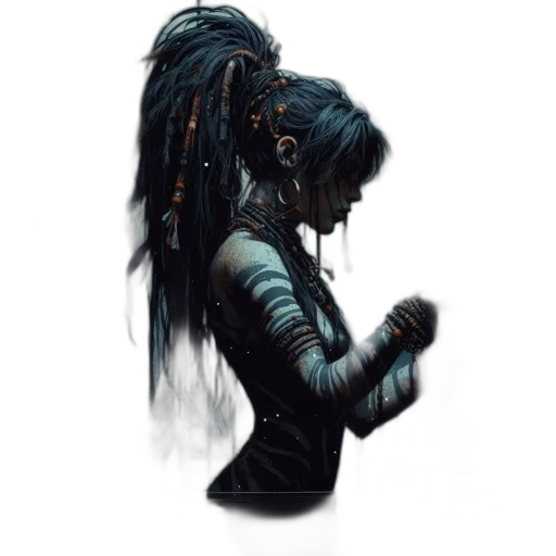 hair, mask, creature, robot transparent PNG cut-out